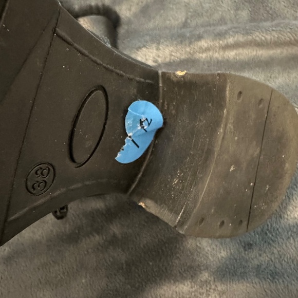 Yokono Black Leather boots with fur, made in Spain, Women’s size 8 (38) - Picture 4 of 11